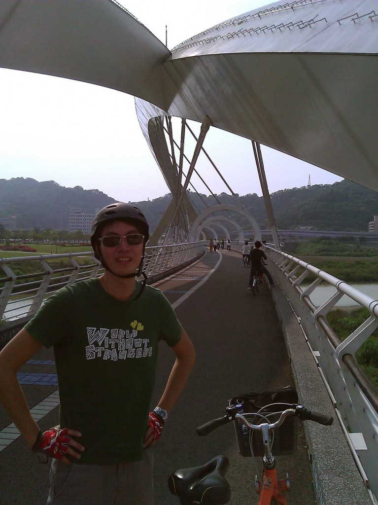 Riding the bike along the Bitan