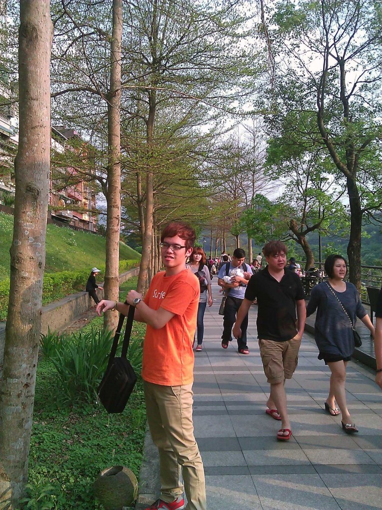 Riding the bike along the Bitan