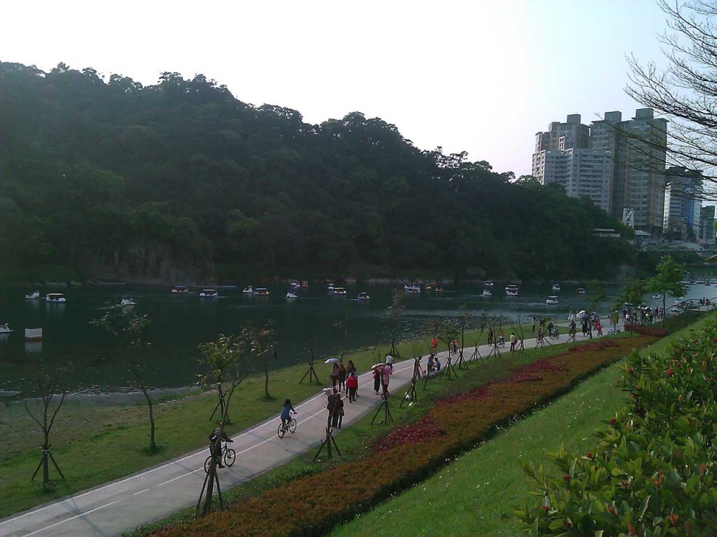 Riding the bike along the Bitan