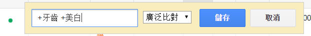 Google Adwords 關鍵字匹配